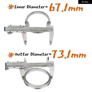 ハブセントリックリング 73.1- 66.1 66.45 66.6 67.1 68.1 69.1 70.1 71.5 72.6 ホイールセンターハブリングボア スペーサー アルミ 合金 数量 4 - 67.1mm to 73.1mm