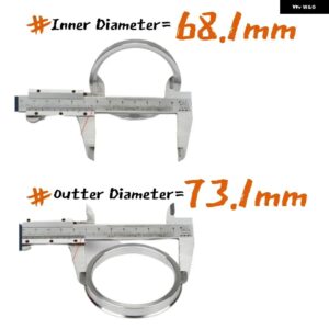 ハブセントリックリング 73.1- 66.1 66.45 66.6 67.1 68.1 69.1 70.1 71.5 72.6 ホイールセンターハブリングボア スペーサー アルミ 合金 数量 4 - 68.1mm to 73.1mm