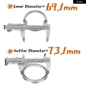 ハブセントリックリング 73.1- 66.1 66.45 66.6 67.1 68.1 69.1 70.1 71.5 72.6 ホイールセンターハブリングボア スペーサー アルミ 合金 数量 4 - 69.1mm to 73.1mm