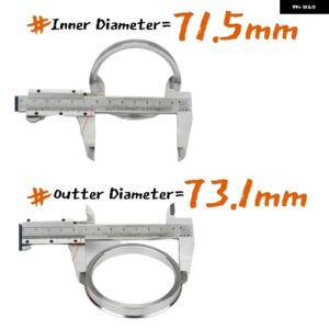 ハブセントリックリング 73.1- 66.1 66.45 66.6 67.1 68.1 69.1 70.1 71.5 72.6 ホイールセンターハブリングボア スペーサー アルミ 合金 数量 4 - 71.5mm to 73.1mm