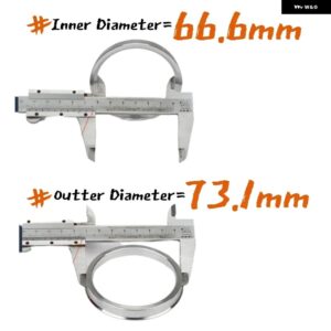 ハブセントリックリング 73.1- 66.1 66.45 66.6 67.1 68.1 69.1 70.1 71.5 72.6 ホイールセンターハブリングボア スペーサー アルミ 合金 数量 4 - 66.6mm to 73.1mm