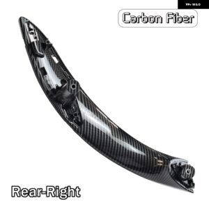 インナー ドアハンドル プル トリム カバー カーアクセサリー BMW 3シリーズ 2014-2018 F30 316D 318D 320D F31 320I 325D 51417279312 - CarbonF-Rear-Right