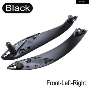 インナー ドアハンドル プル トリム カバー カーアクセサリー BMW 3シリーズ 2014-2018 F30 316D 318D 320D F31 320I 325D 51417279312 - Black-2PCS-Front