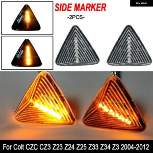 ダイナミック ブリンカー サイド マーカーライト フェンダー LED ウィンカーランプ 三菱 コルト CZC CZ3 Z23 Z24 Z25 Z33 Z34 Z3 2004-2012 - Crystal Type
