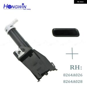 ヘッドライト ウォッシャースプレーノズル カバー キャップ付き 三菱 パジェロ ショーグン V96 V97 2006-2019 アクチュエーター /リッドシェル 8264A027 - RH SET