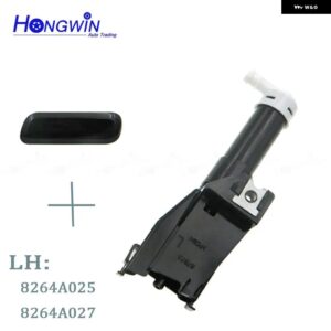 ヘッドライト ウォッシャースプレーノズル カバー キャップ付き 三菱 パジェロ ショーグン V96 V97 2006-2019 アクチュエーター /リッドシェル 8264A027 - LH SET