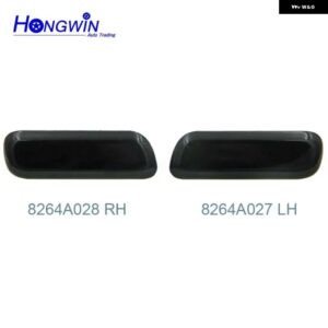 ヘッドライト ウォッシャースプレーノズル カバー キャップ付き 三菱 パジェロ ショーグン V96 V97 2006-2019 アクチュエーター /リッドシェル 8264A027 - SET CAP Black