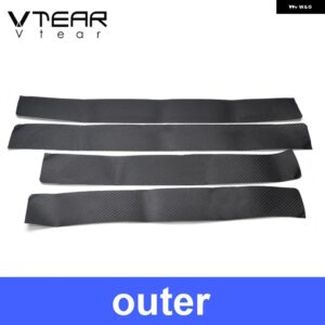 VTEAR トヨタ RAV4 2021 2020 アクセサリー 車ドアシル プロテクター ペダル パッド ステッカー カーボン インテリア デコレーション スタイリング - White