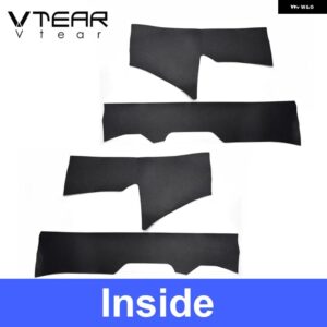 VTEAR トヨタ RAV4 2021 2020 アクセサリー 車ドアシル プロテクター ペダル パッド ステッカー カーボン インテリア デコレーション スタイリング - black