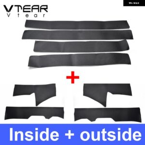 VTEAR トヨタ RAV4 2021 2020 アクセサリー 車ドアシル プロテクター ペダル パッド ステッカー カーボン インテリア デコレーション スタイリング - gray