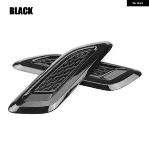 汎用 カーエアインテーク ボンネット フードスクープベント 装飾 カバー VW ゴルフ 5 6 7ポロ6R プジョー 206 207フィアット500 パサート B6 - full Black