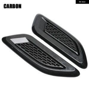 汎用 カーエアインテーク ボンネット フードスクープベント 装飾 カバー VW ゴルフ 5 6 7ポロ6R プジョー 206 207フィアット500 パサート B6 - Carbon Look