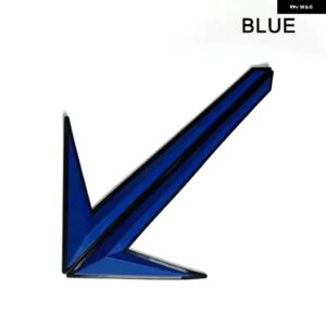 2個入り 汎用 ゴム製 車 フロント/リア バンパー プロテクター ストリップ エッジ ガード コーナー ステッカー デコレーション スクラッチ - Blue