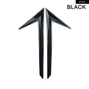 2個入り 汎用 ゴム製 車 フロント/リア バンパー プロテクター ストリップ エッジ ガード コーナー ステッカー デコレーション スクラッチ - black