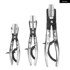 ホースピンチオフプライヤー ラチェットジョー 回転式 汎用 自動車 ラジエーター ブレーキ クーラント パイプ ホースピンチオフクランプ - 8ib