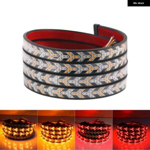 LEDテールゲートライトストリップ トラック ピックアップ RV SUV ATV ジープ 車 運転 ウィンカー ブレーキハザード リア テールライト バー 外装 24V - 100CM (39.37 inch)