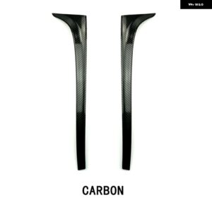 VW アクセサリー GOLF 7 MK7 GT 2014 - 18 ブラック リアウィンドウ サイドスポイラー ウィング トリム 2個 - Carbon Look