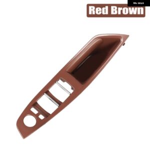 BMW F10 F11 520D 520I 2011-2013 ドアインナーハンドル 左フロント インテリア ドア パネル 運転席 ボタン スイッチ フレーム 収納 - Red Brown-Panel