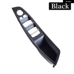 BMW F10 F11 520D 520I 2011-2013 ドアインナーハンドル 左フロント インテリア ドア パネル 運転席 ボタン スイッチ フレーム 収納 - Black-Panel