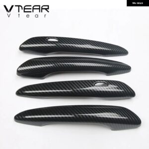 マツダ3 BP アクセサリー 車 ドアハンドル カバー トリム ABS クローム 外装 カスタム ステッカー カー スタイリング 2019-2022 - black