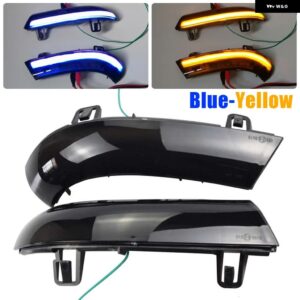 2XダイナミックブリンカーウィンカーLED フォルクスワーゲン ゴルフ 5 GTIプラスMK5ジェッタ パサート B6 B5.5ヴァリアントEOSシャランVW矢印ライト - Blue-Yellow