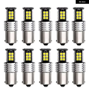 10個 S25 1156 BA15S P21W LEDライト 1157 BAY15D 3030 24SMD CANバス ウィンカーライト パーキング ライト バルブ ホワイト 12V - 1156 BA15S