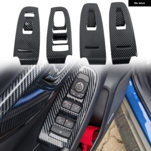 スバル WRX STI 2022 2023 2024 カーボンルック インテリア デコレーション カバー トリム カーアクセサリー スタイリング - Window Lift Trim