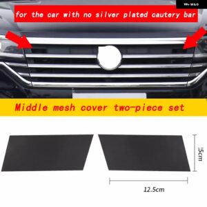 1ペア ABS 車 外装 フロントミドル グリル ブロッキングカバー ステッカー プレート 防塵 センター グリッド ブロックバッフル TOUAREG 19-24 - Style B