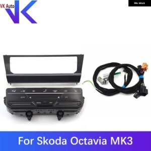 シュコダ オクタビア MK3?? LED タッチスクリーン エアコン スイッチ パネル フレーム 付き クールブライト ブラック 17G 907 044 - Set 3