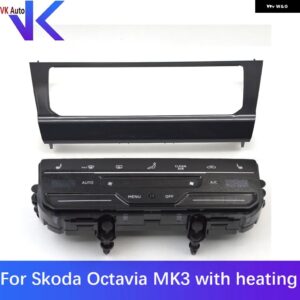 シュコダ オクタビア MK3?? LED タッチスクリーン エアコン スイッチ パネル フレーム 付き クールブライト ブラック 17G 907 044 - Set 7