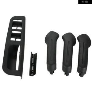 フロント リア 左 右ドア ブラック プル グラブ ハンドル VW BORA GOLF 4 MK4 JETTA 1999-2004 カーボン スタイル 3B1867171E - black