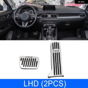 マツダ CX5 CX-5 KF アクセサリー アクセル フットレスト ブレーキペダル アルミ製 オートペダル パッド 内装 カスタム 2017-2024 - LHD 2pcs