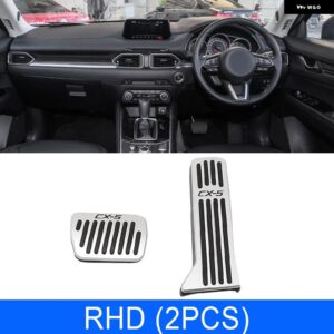 マツダ CX5 CX-5 KF アクセサリー アクセル フットレスト ブレーキペダル アルミ製 オートペダル パッド 内装 カスタム 2017-2024 - RHD 2pcs