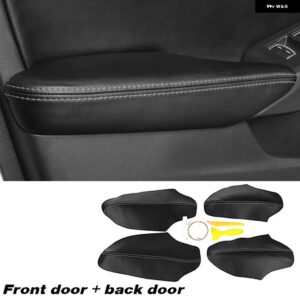 11代目 ホンダ シビック FE 2022 2023 車内ドア トリム パネル アームレスト PUレザー カバー 車 装飾 アクセサリー - black