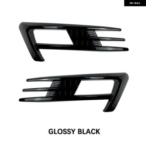 フォルクスワーゲン VW アクセサリー ゴルフ 7 2013 - 16 フロント バンパー スプリッター カナード フォグランプ ランプカバー トリム - black