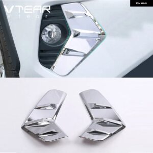 VTEAR トヨタ RAV4 アクセサリー 2021 2020 フロント フォグランプ フレーム フロント フォグライト アイブロウ トリム カバー 外装 カスタム パーツ - Style 3