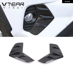 VTEAR トヨタ RAV4 アクセサリー 2021 2020 フロント フォグランプ フレーム フロント フォグライト アイブロウ トリム カバー 外装 カスタム パーツ - Style 4