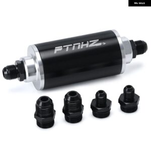 58MM 汎用 インライン燃料 フィルター アダプター AN6 AN8 AN10フィッティング 50ミクロンエレメント 60MM燃料 フィルター ブラケット E85付き - fuel filter