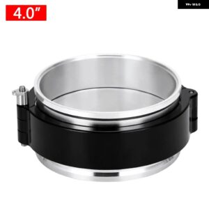 1ピース 3.5インチ 4.0インチ クランプ システム アセンブリ 排気Vバンドクランプ クイックリリース OD排気/インタークーラー パイプ /ターボ - 4.0inch　NO　LOGO