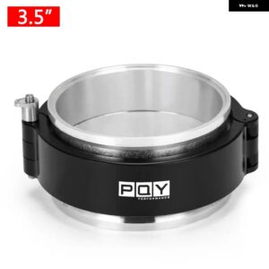 1ピース 3.5インチ 4.0インチ クランプ システム アセンブリ 排気Vバンドクランプ クイックリリース OD排気/インタークーラー パイプ /ターボ - 3.5inch　PQY　LOGO