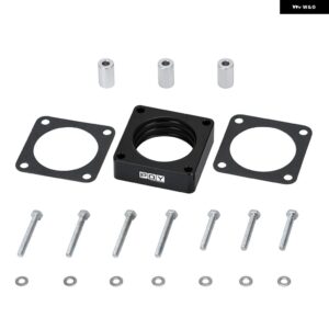 アルミ スロットルボディ スペーサー 91-06 ジープ ラングラー TJ YJ チェロキー XJ 2.5L/4.0L エンジン ガス MJ ガスケット付き 1インチ リフト マニホール - black