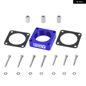 アルミ スロットルボディ スペーサー 91-06 ジープ ラングラー TJ YJ チェロキー XJ 2.5L/4.0L エンジン ガス MJ ガスケット付き 1インチ リフト マニホール - Blue
