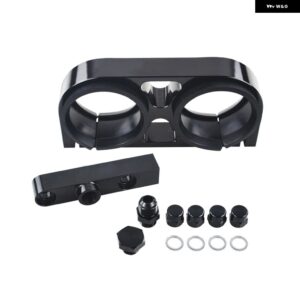 LIZHI- ツイン燃料 ポンプ ブラケット ビレット アルミ アセンブリ アウトレット マニホールド ブラック 044 燃料 ポンプ PQY - black witout logo