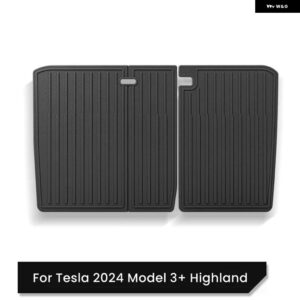 全ウェザー型スプリットライナー ペットマット 汚れ防止 パッド シートバック プロテクター カバー TPE リアバックレスト トランク マット テスラ モデル3+ - For 2024 Model 3