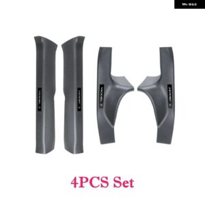 テスラ モデル3 ハイランド 2024 フロント リア ドア シル プロテクター スカッフプレート ファイバー ABS 4/8個セット ペダルキック - 4pcs set