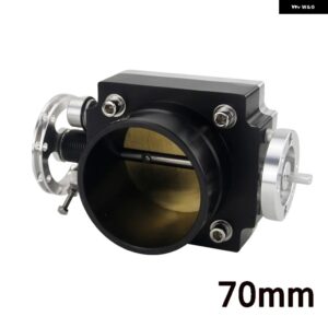 LIZHI- 65MM 70MM 80MM 90MM スロットルボディ パフォーマンスインテーク マニホールド ビレット アルミ ハイフロー - 70MM BLACK