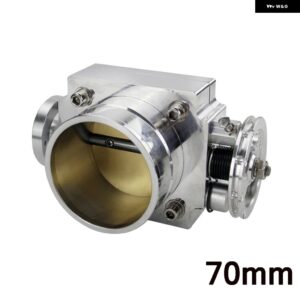 LIZHI- 65MM 70MM 80MM 90MM スロットルボディ パフォーマンスインテーク マニホールド ビレット アルミ ハイフロー - 70MM SILVER