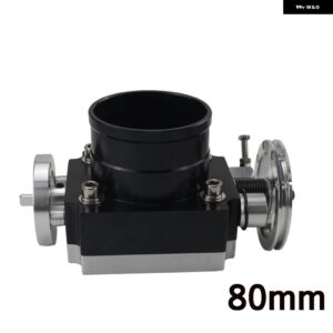 LIZHI- 65MM 70MM 80MM 90MM スロットルボディ パフォーマンスインテーク マニホールド ビレット アルミ ハイフロー - 80MM BLACK