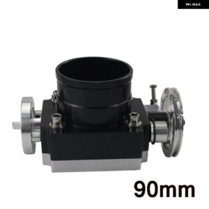 LIZHI- 65MM 70MM 80MM 90MM スロットルボディ パフォーマンスインテーク マニホールド ビレット アルミ ハイフロー - 90MM BLACK