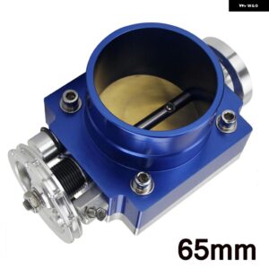 LIZHI- 65MM 70MM 80MM 90MM スロットルボディ パフォーマンスインテーク マニホールド ビレット アルミ ハイフロー - 65MM BLUE